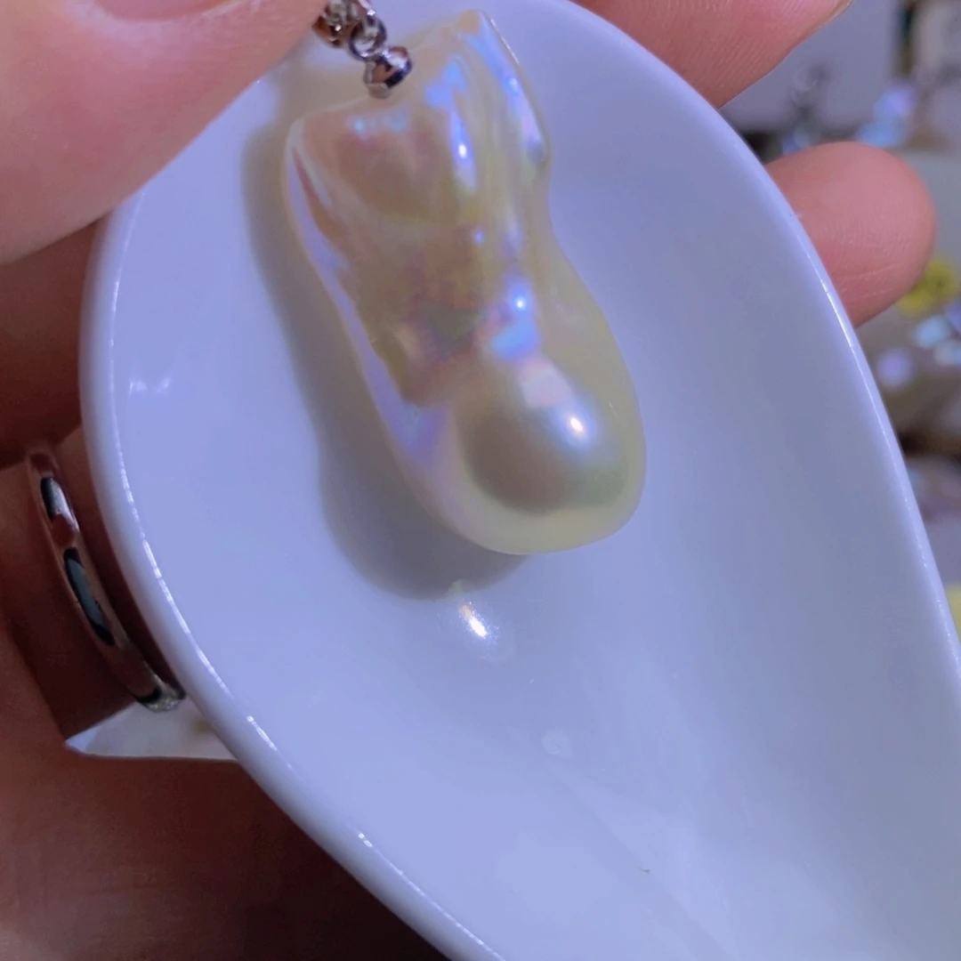 天然淡水珍珠淡水珍珠银S925镶嵌