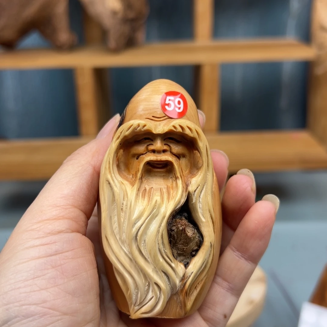 如***影木崖柏木摆件手把件