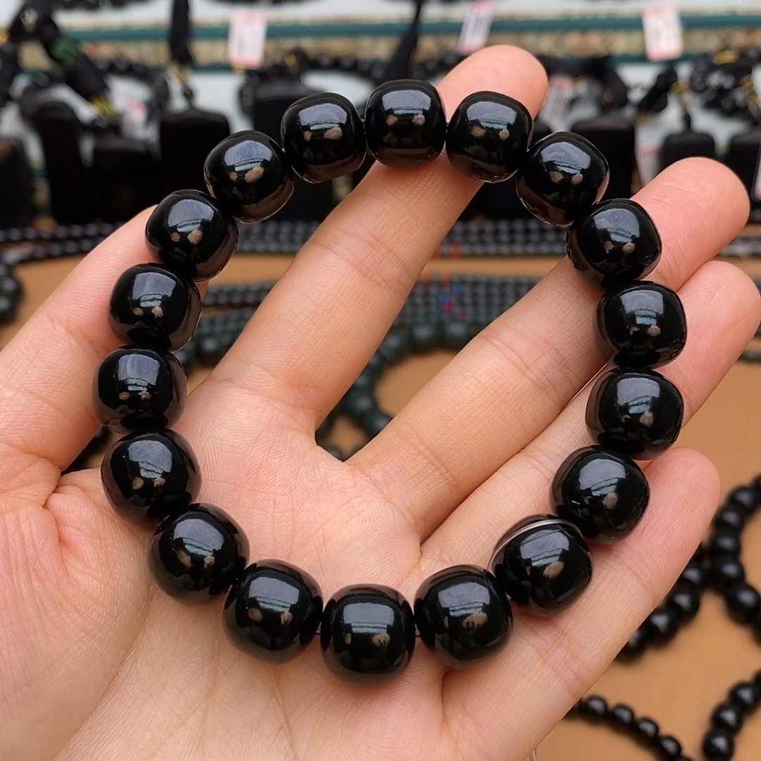 手链未镶嵌和田玉（青玉）八**械