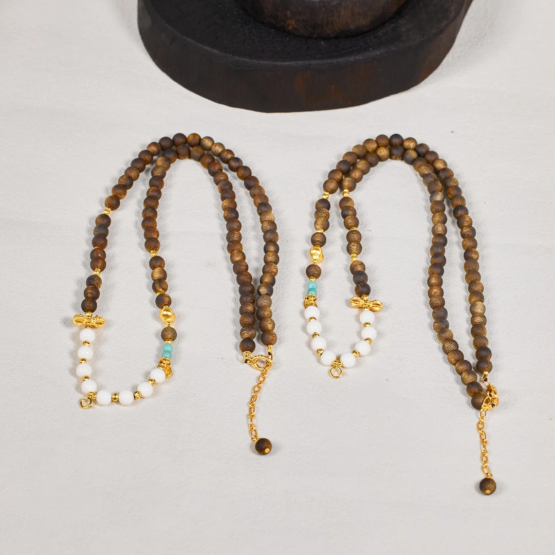 沉香【歪歪】沉香金刚杵项链（卡6）多样性发一 XB-H6355