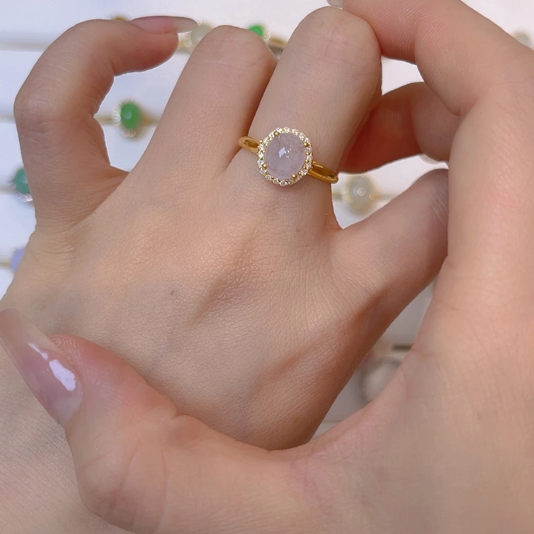 银S925镶嵌戒指翡翠