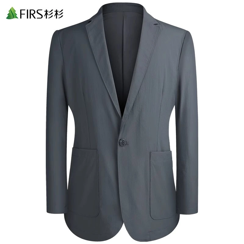 【易打理】杉杉男抗皱西服男士2025秋季新款纯色商务中青年单西外套