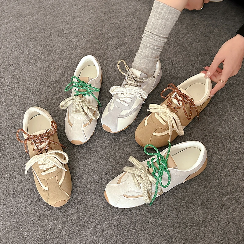 5CM内增高德训鞋女士2025春季新款经典美式复古百搭休闲运动鞋子