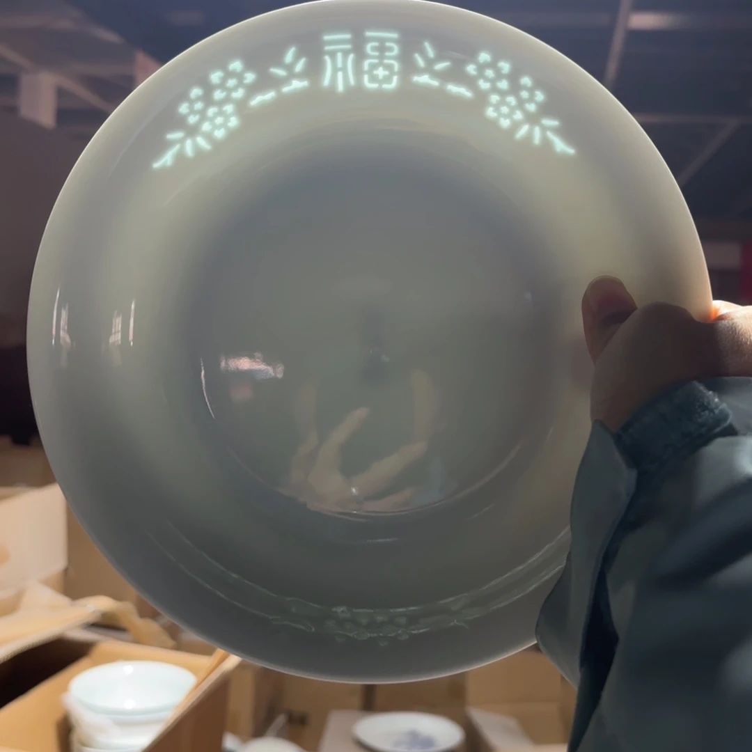 玉瓷景德镇陶瓷两只青色