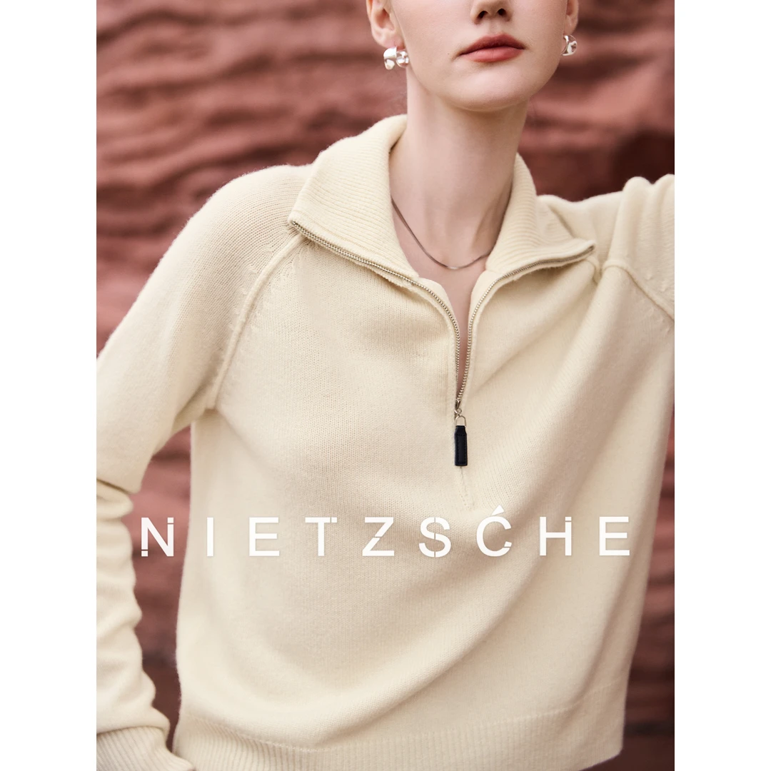 Nietzsche｜自由polo衫｜1oo%澳羊毛高克重极简百搭针织衫毛衫83062