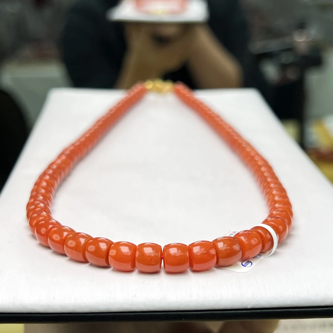 诚信经营支持年退换 南红精工直切妈妈链S925银 7mm 多样性发一