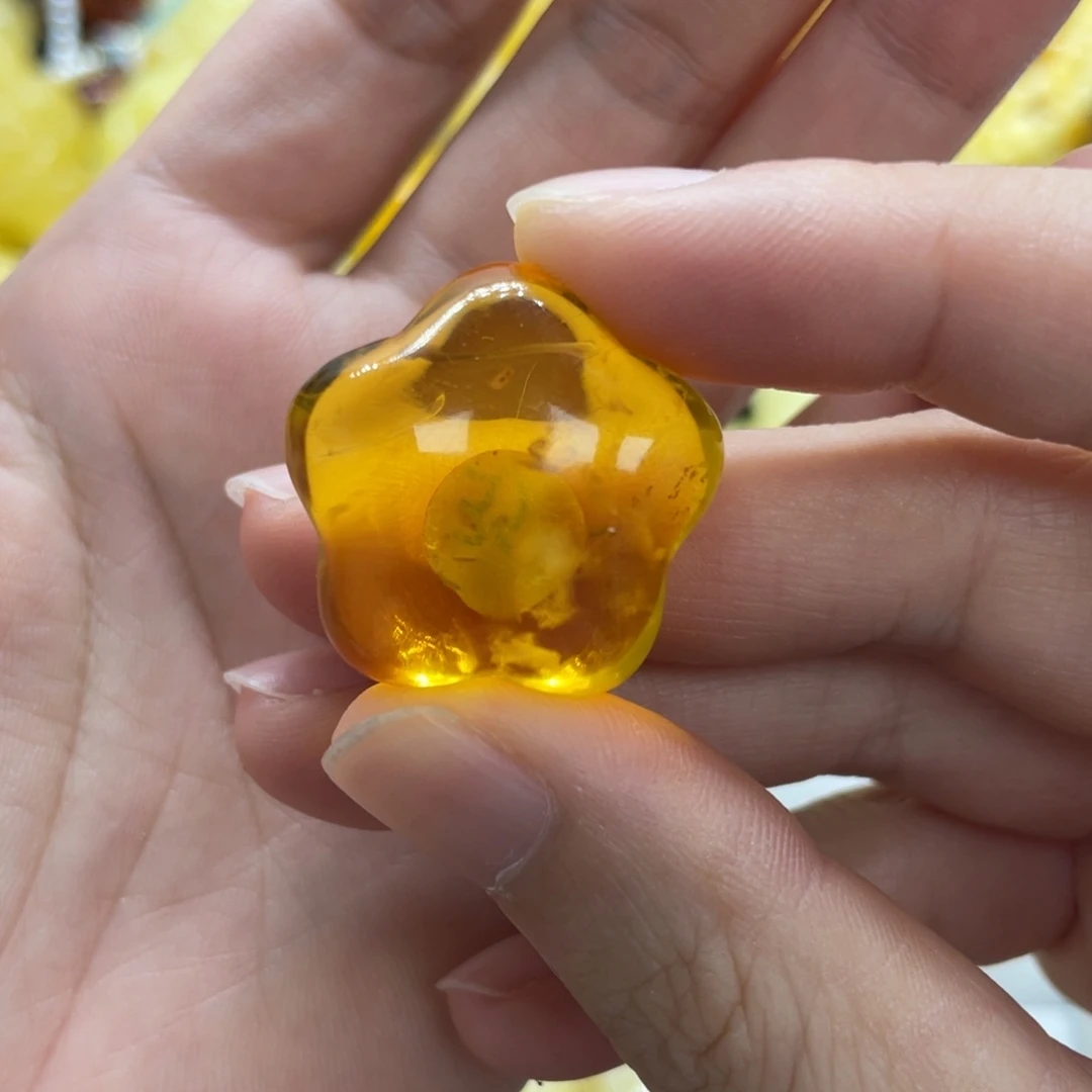 未镶嵌琥珀裸石天然琥珀金珀星星5克