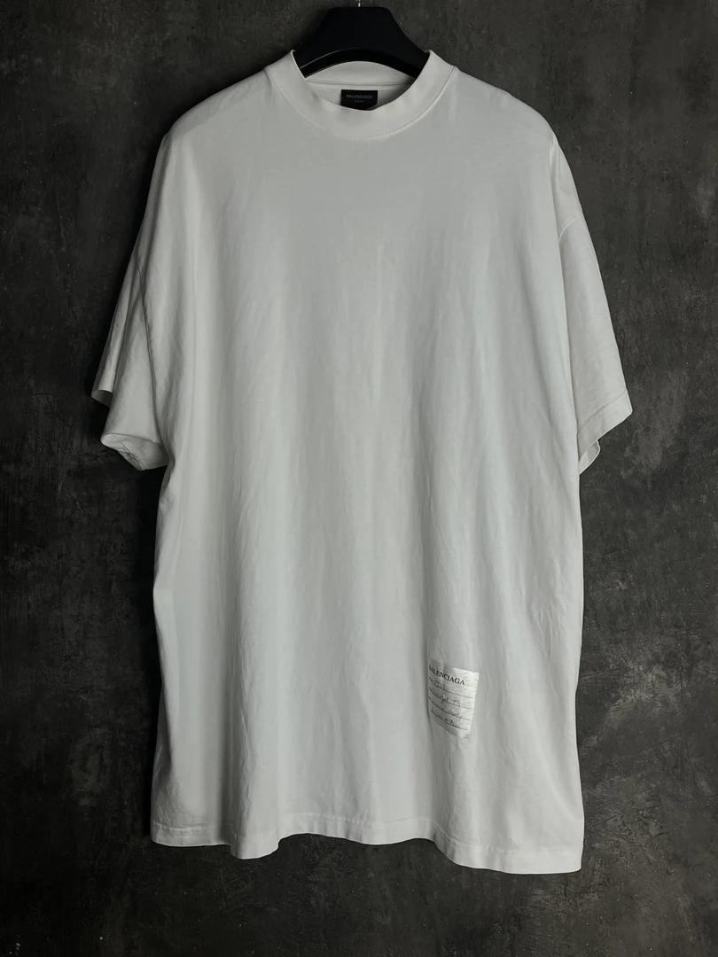 全新未使用 Balenciaga/巴黎世家 3码*1/贴纸压花标签短袖/01405