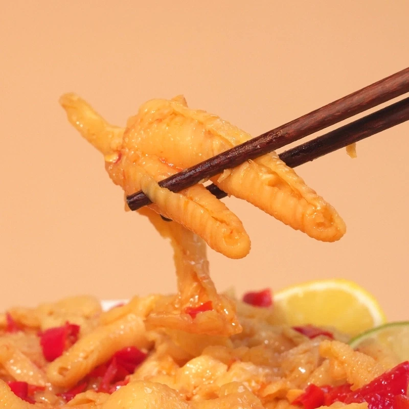 柠檬酸辣味脱骨鸡爪开袋即食网红小吃【到手两斤】-hh