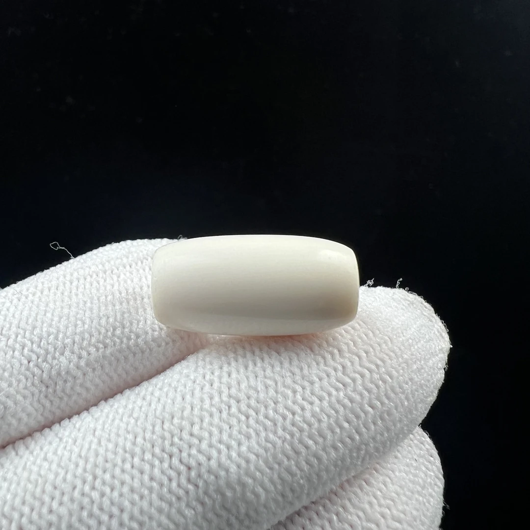 A3703天然猛犸牙桶珠10x20mm支持鉴定 假一罚四