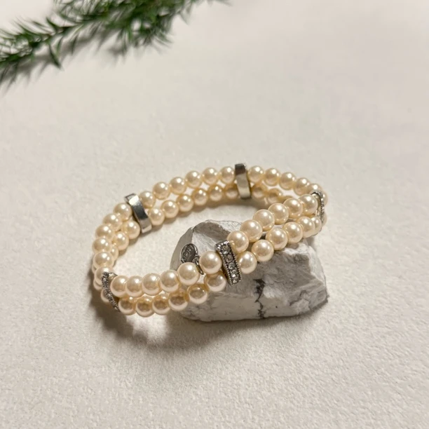 铜合金仿珍珠手链 小众气质手链bs800不限手围