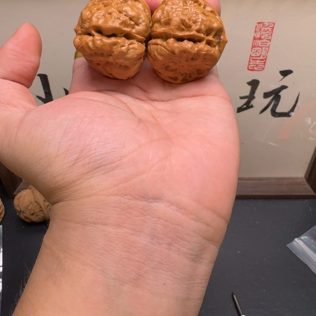 費***子把件文玩核桃文玩核桃43三角蛙