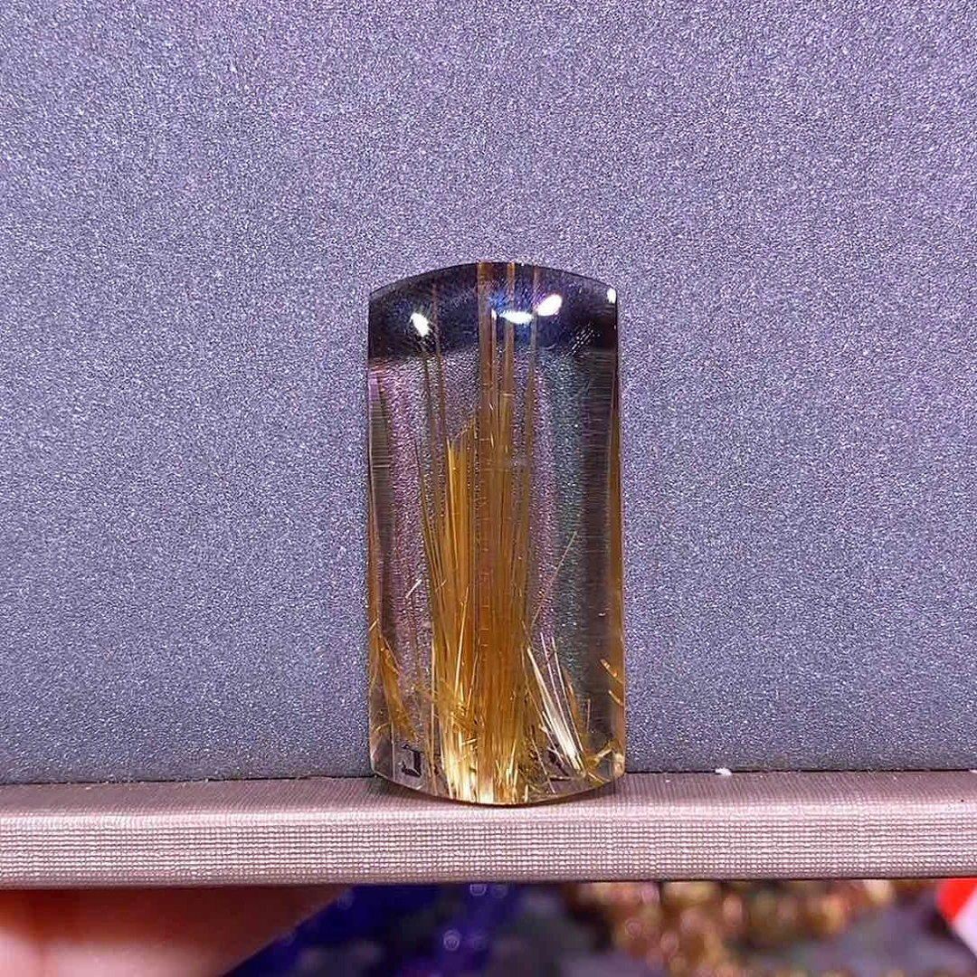 吊坠(赠链)未镶嵌水晶金钛晶吊坠