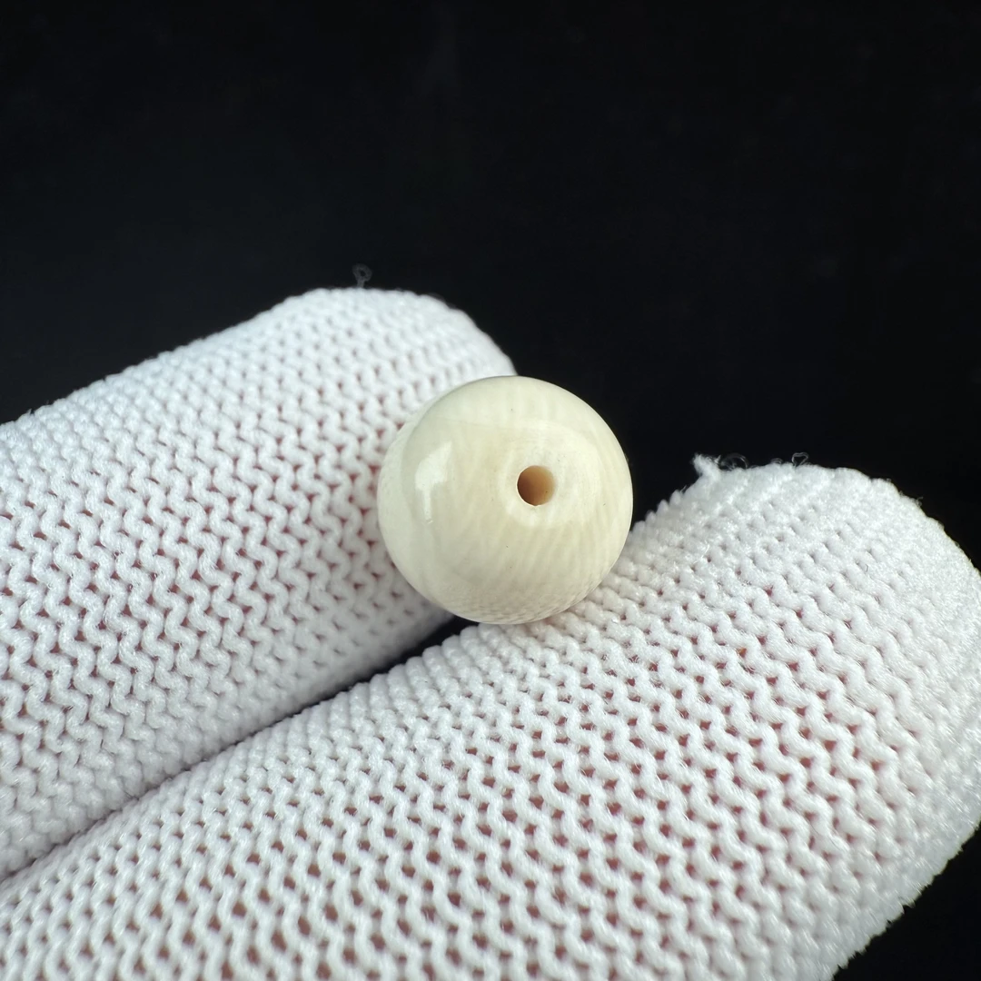 K3789天然猛犸 墩子桶珠10.6*9.6mm一物一图 支持鉴定 假一罚十