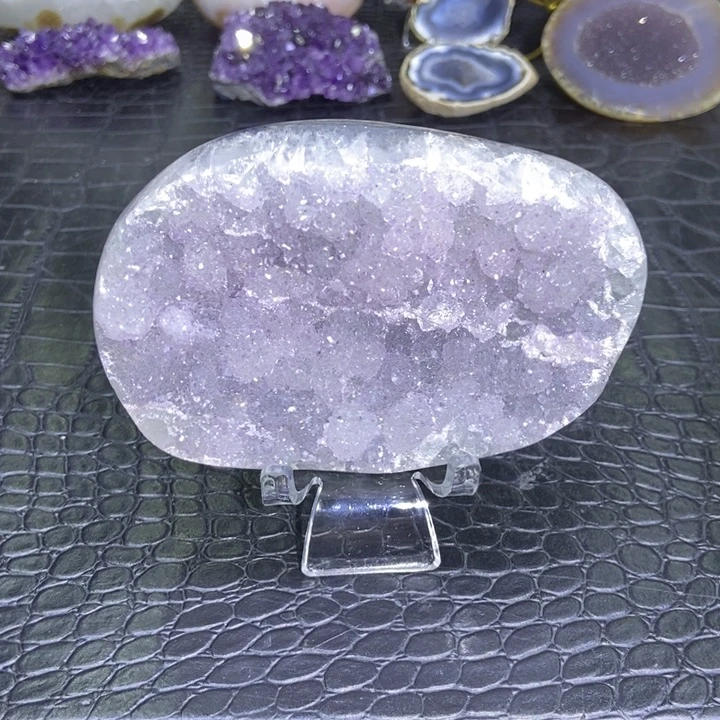 未镶嵌水晶珠宝半成品紫水摆件
