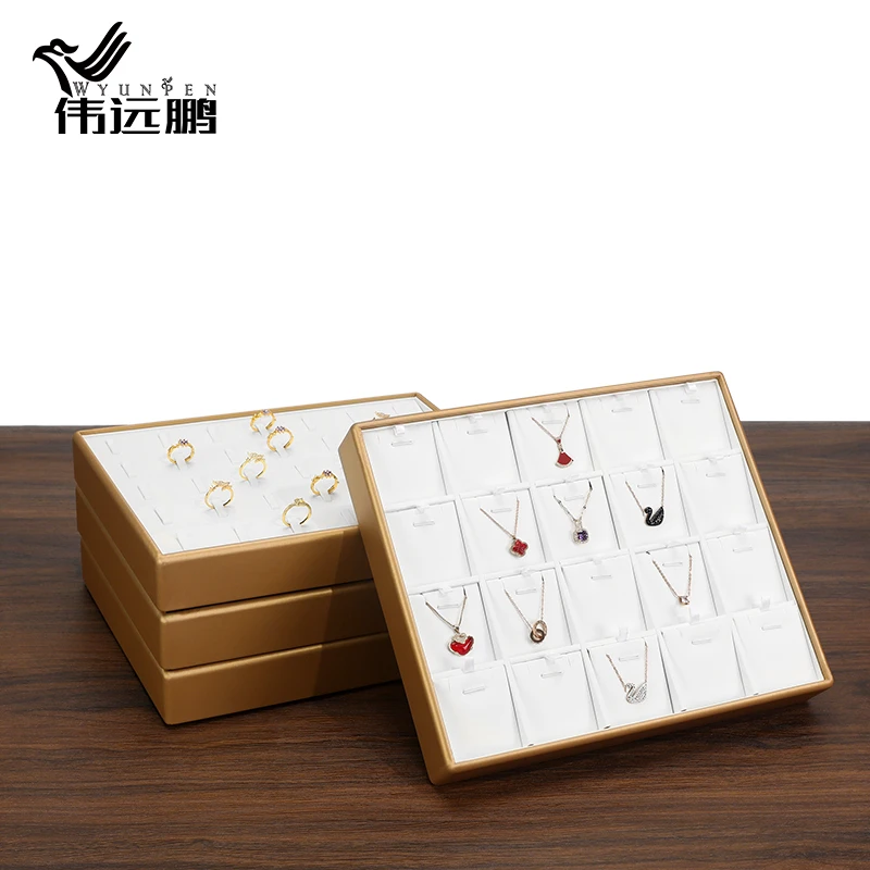 伟远鹏首饰展示盘可叠放金白吊坠手镯项链珠宝展示盘柜台陈列托盘
