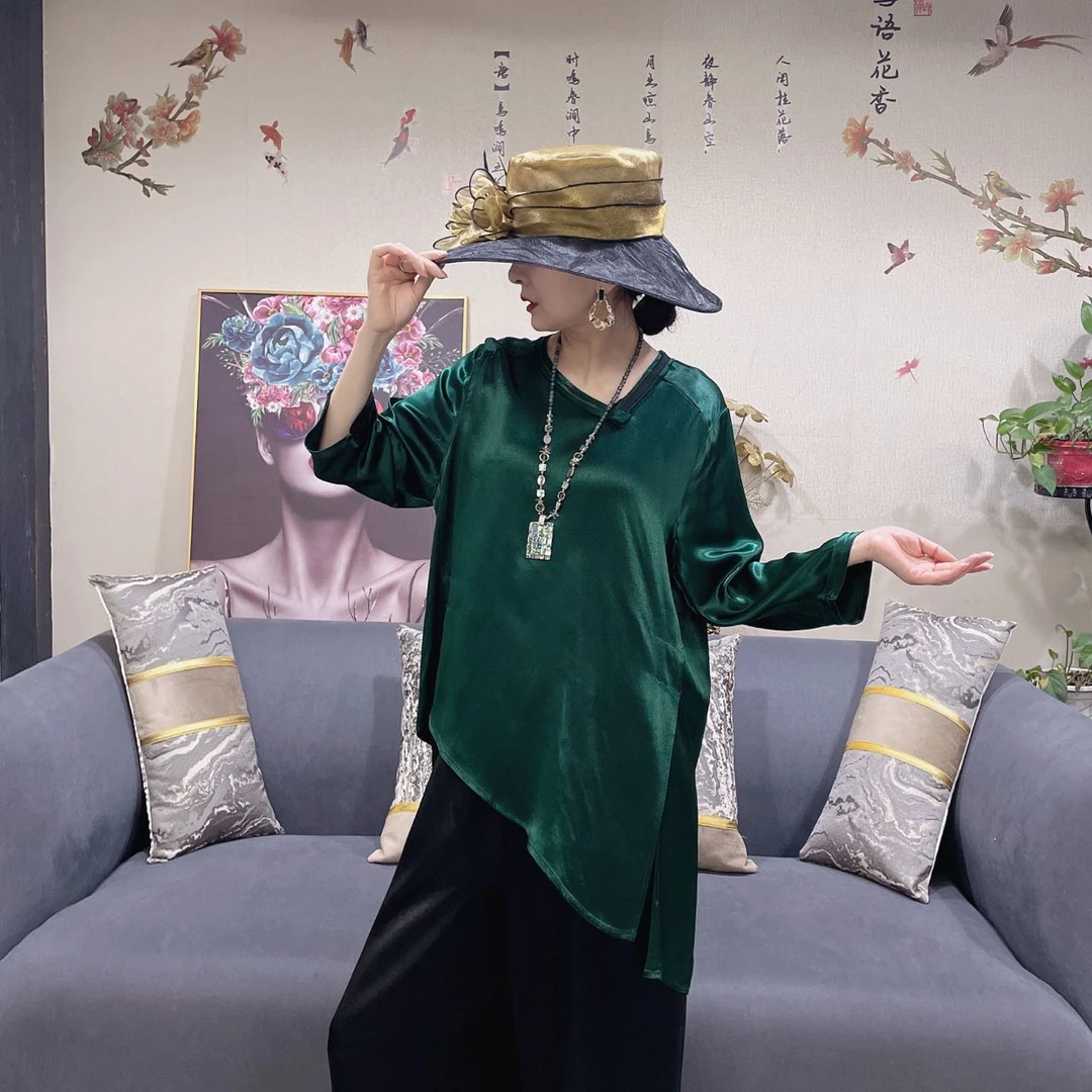 25A5177时尚春季优雅复古气质休闲轻奢显瘦通勤宽松百搭上衣