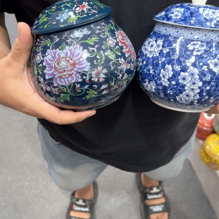瑕疵福利品陶瓷茶叶罐介意勿拍