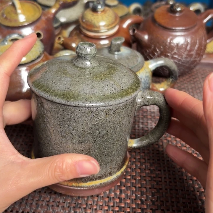 茶杯紫砂竹节盖杯260 C