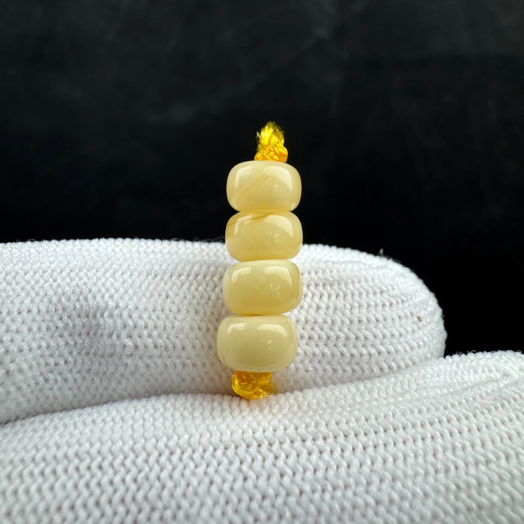 D1395天然蜜蜡 隔珠 7.1mm支持复检