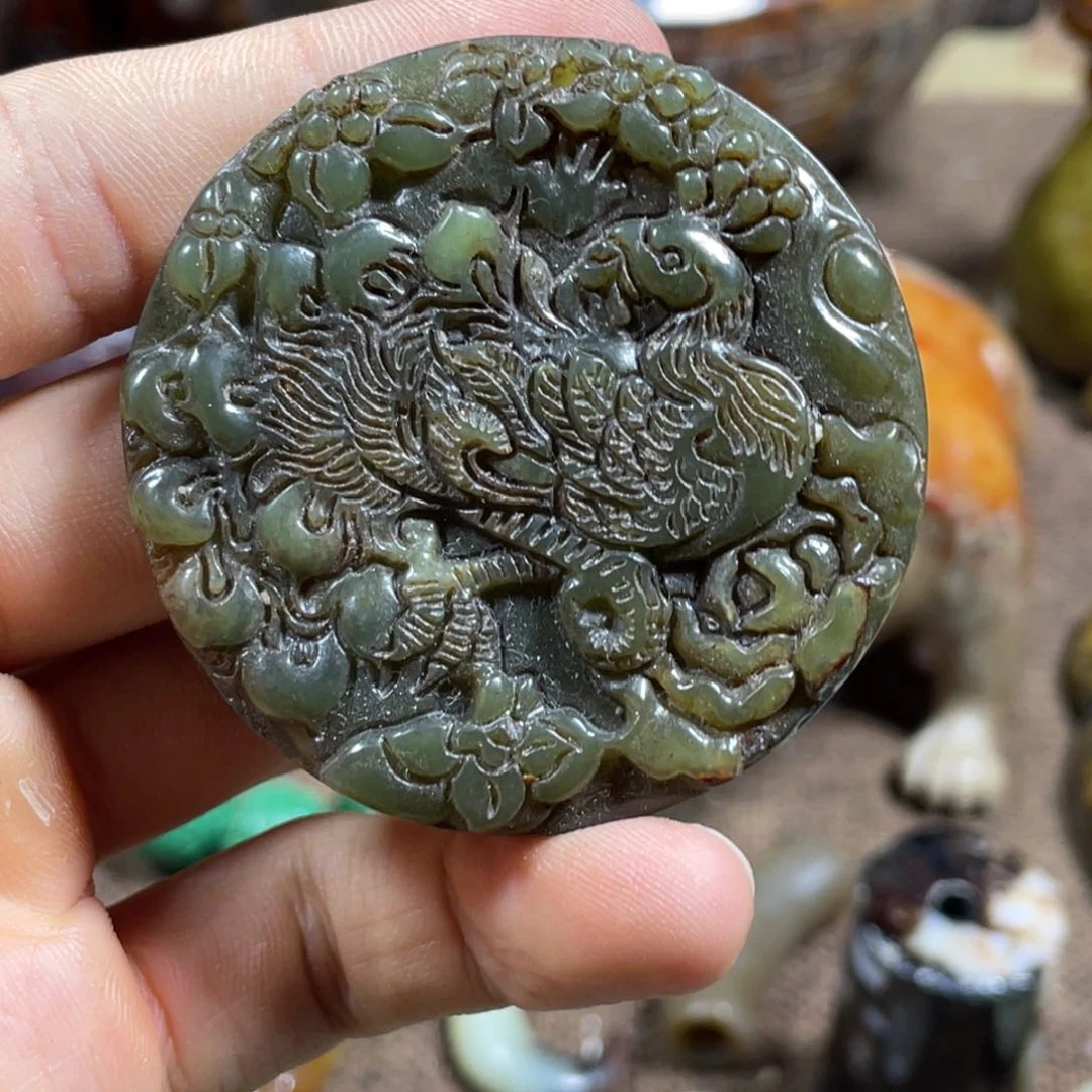 和田玉未镶嵌吊坠(不含链)