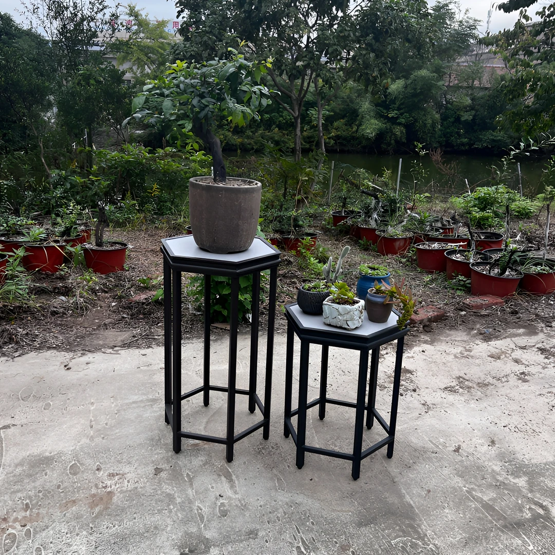 六边铝质盆景花架户外室外露天不生锈不腐烂不掉色厂家直销免安装