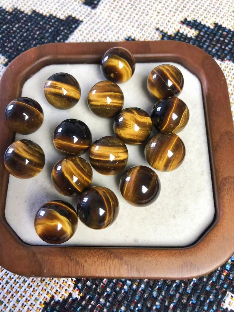 虎眼石散珠DIY手串配珠配饰多规格