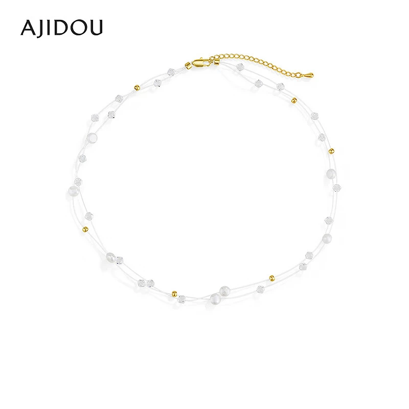 AJIDOU阿吉豆项链女款双层珍珠项链【YFX】
