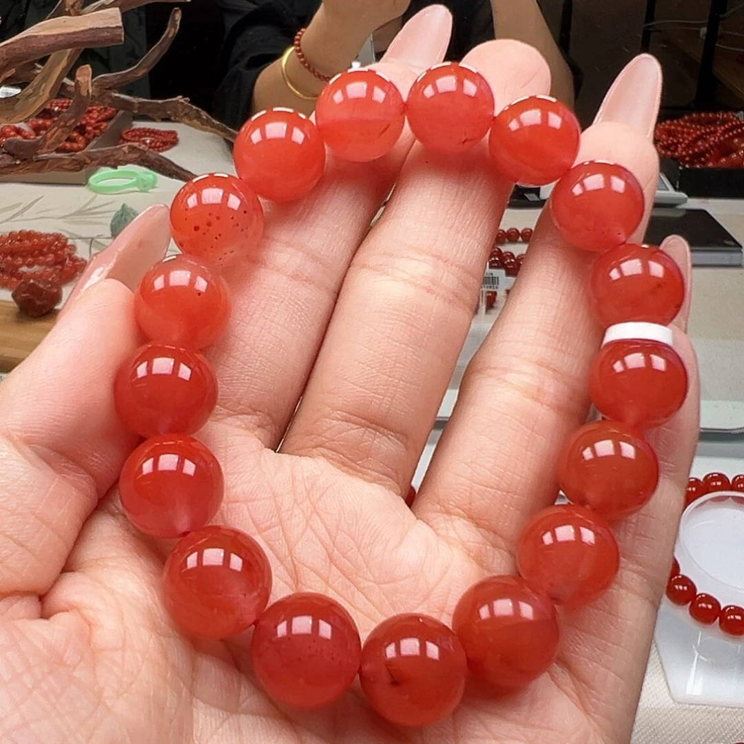 南红玛瑙未镶嵌手链