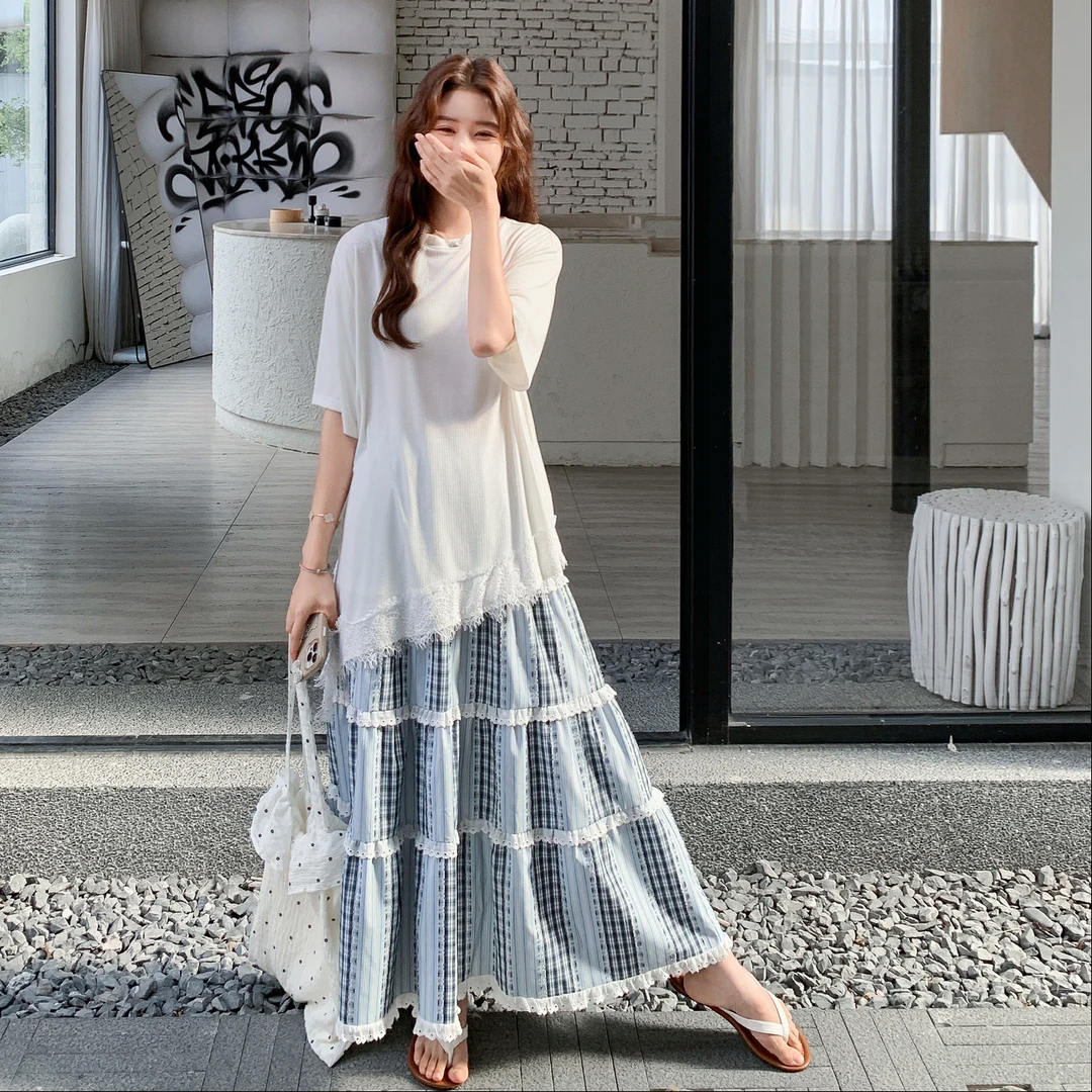 五一穿搭一整套爆款高级感今年流行巨好看设计感上衣半身裙两件套