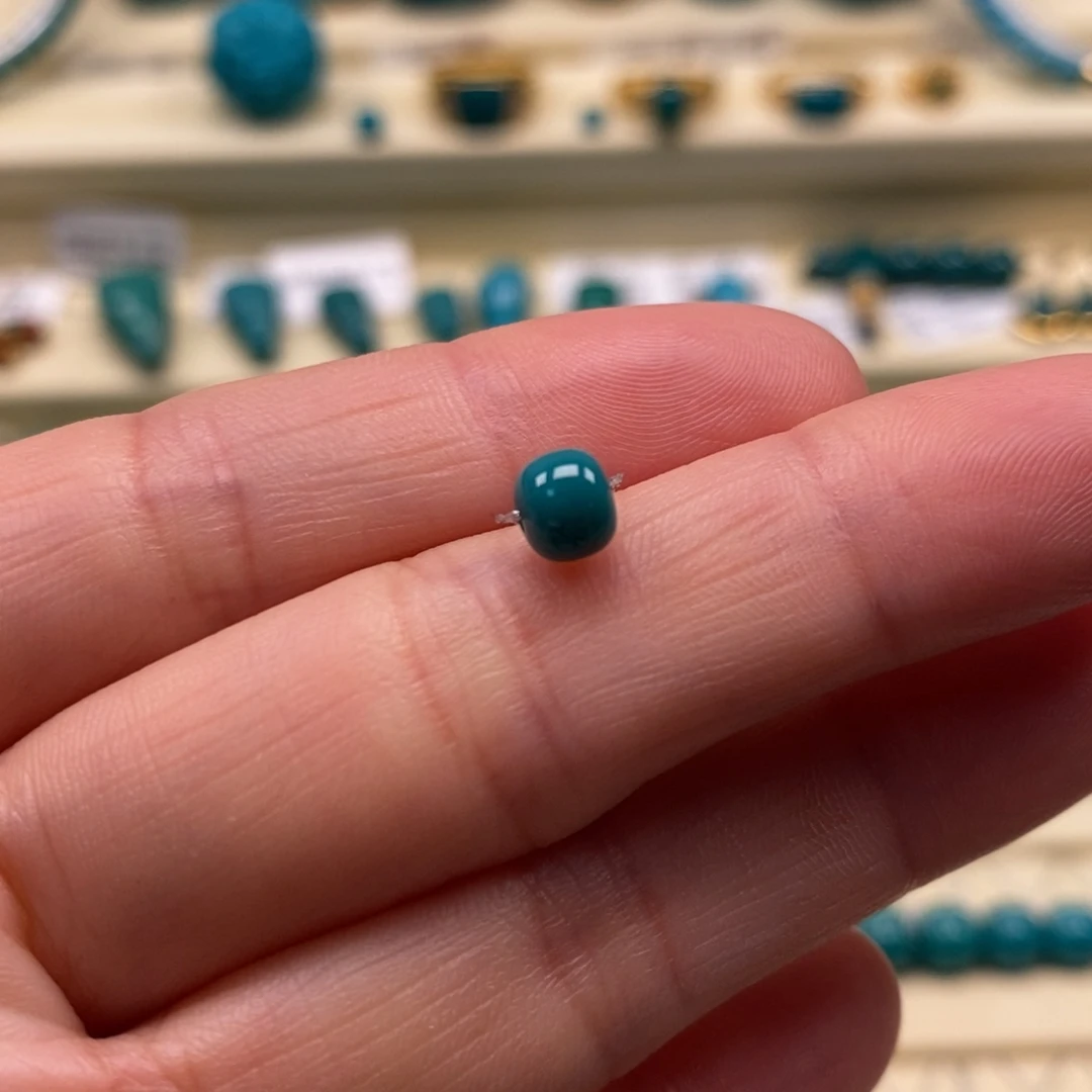 未镶嵌绿松石珠宝奇石直径5.4×4.5老型