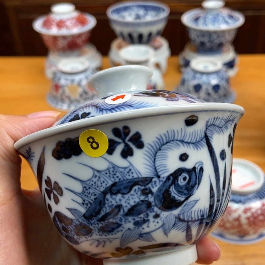手绘现代茶具非古董