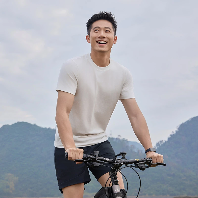 高端功能兔子纱 夏季冰丝短袖t恤男士圆领半袖百搭冰氧吧凉感体恤