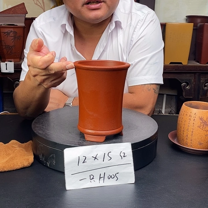 紫砂花盆货号一只H005