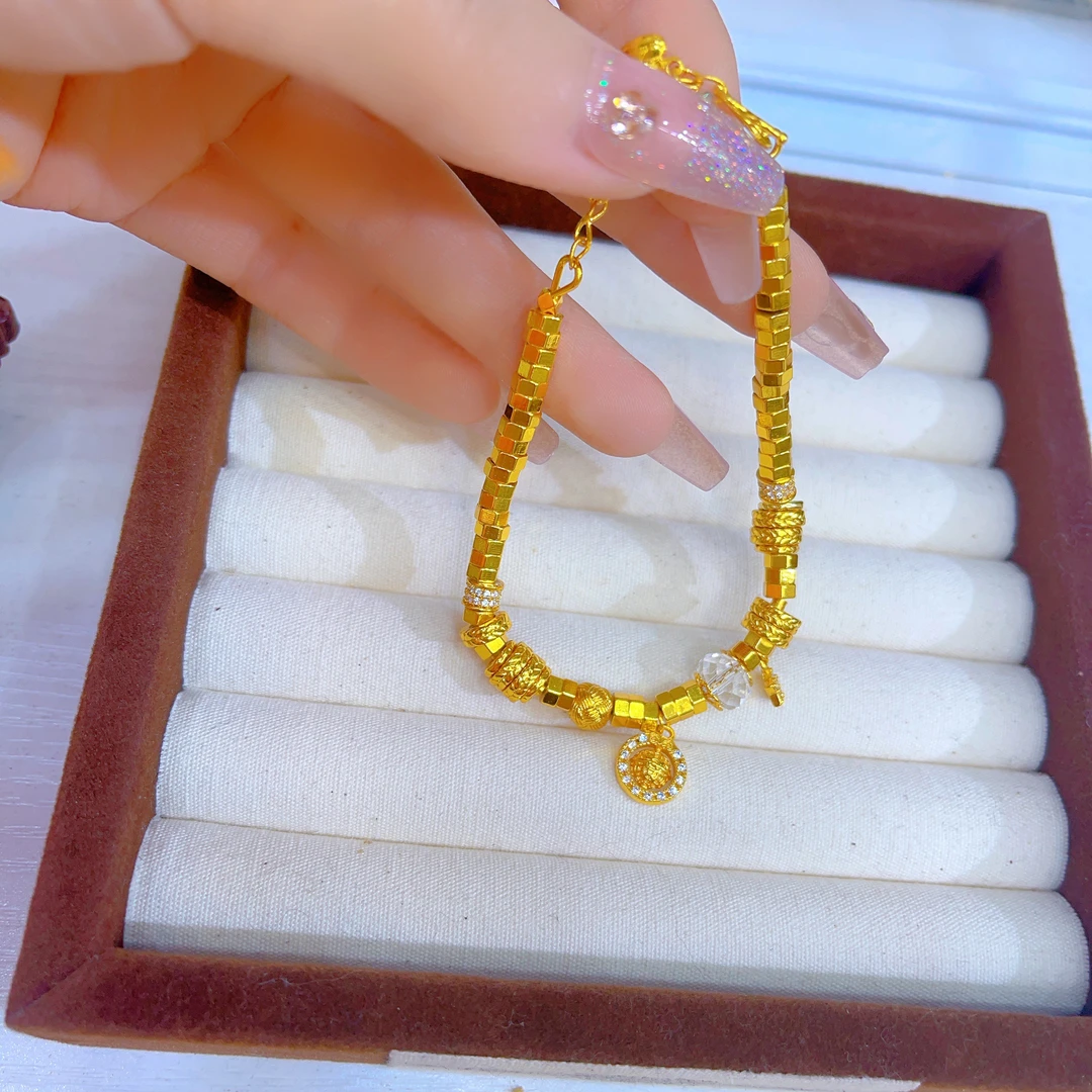 铜合金手链 2266新款手链爆款白搭时尚金色铜合金白搭时尚金色