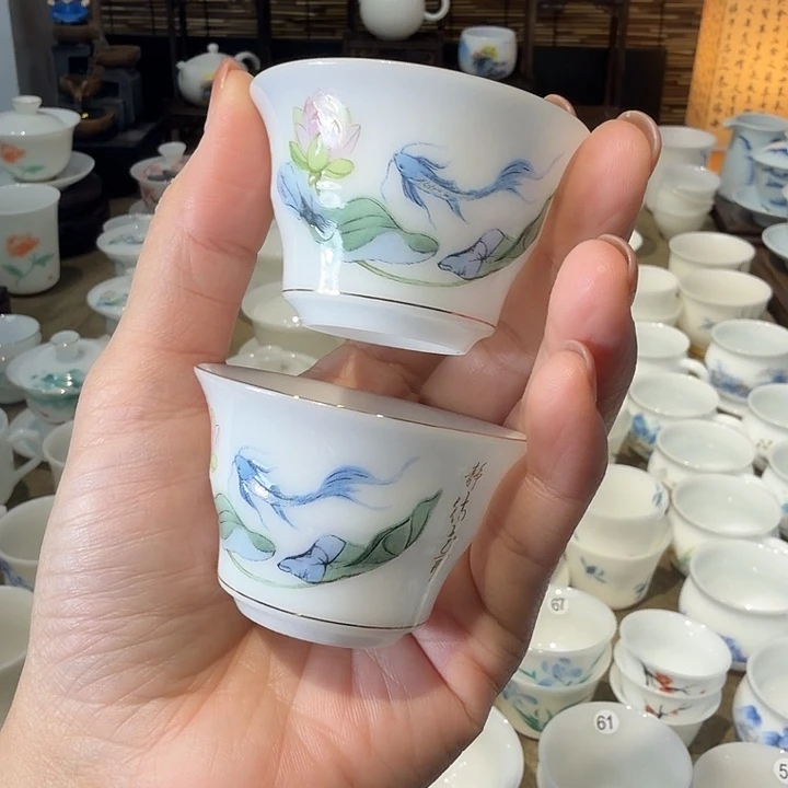 冰种竹节杯三个一组静待花开35