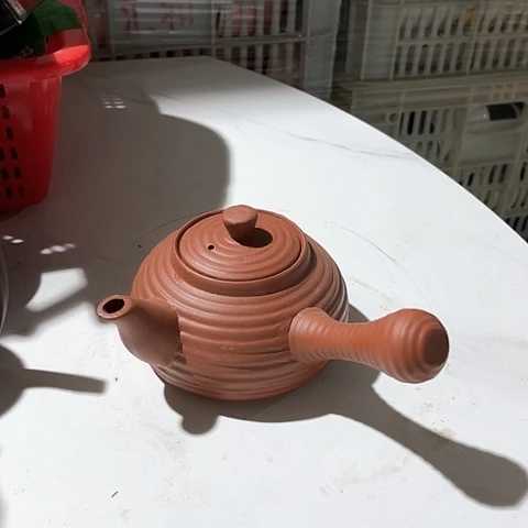 微瑕，明火，泡茶壶约300毫升粗糙红