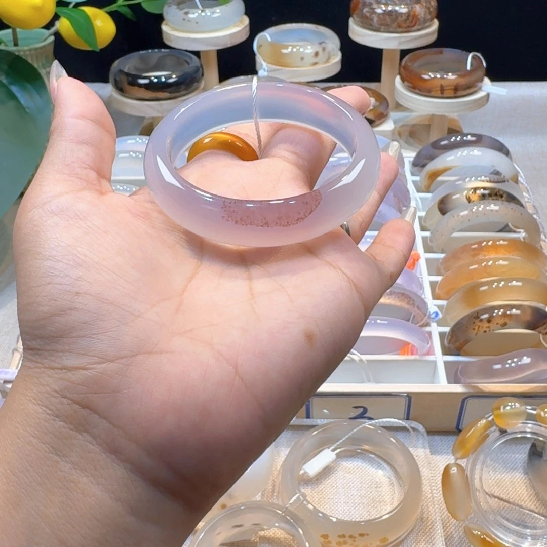 玛瑙/玉髓手镯合金苹****子