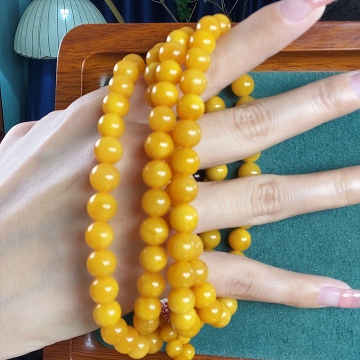 幸***福蜜蜡未镶嵌手链手串