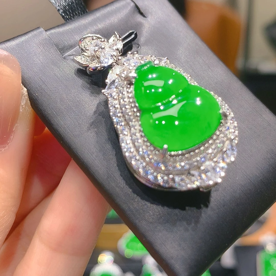 【闪购商品】翡翠银S925镶嵌颈饰5柒姐