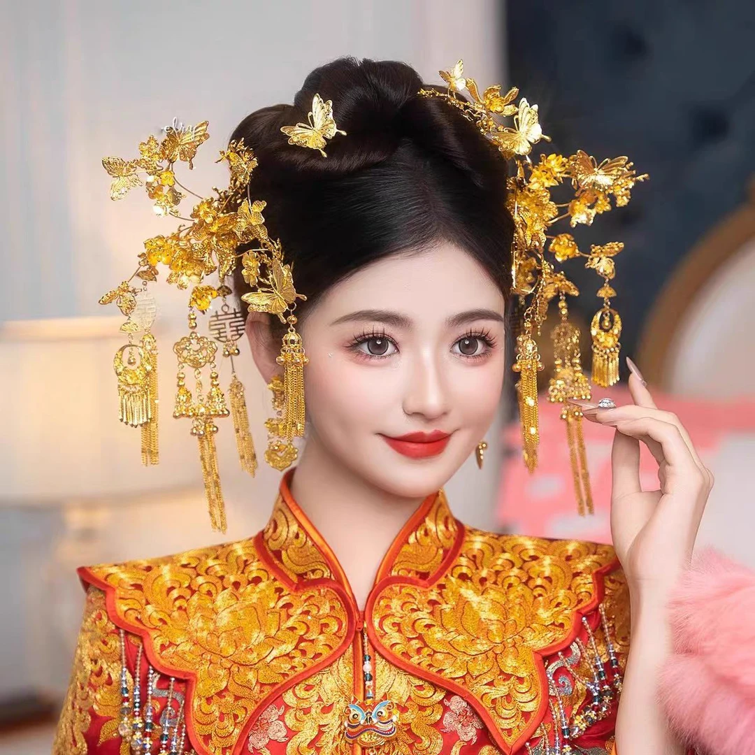 新娘头饰简单宫廷流苏大方古风复古