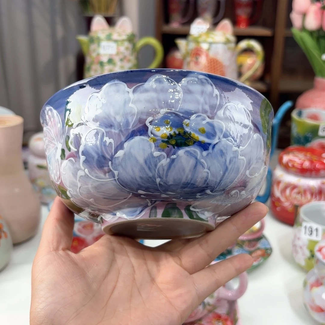 景德镇手绘高温釉下彩陶瓷茶具