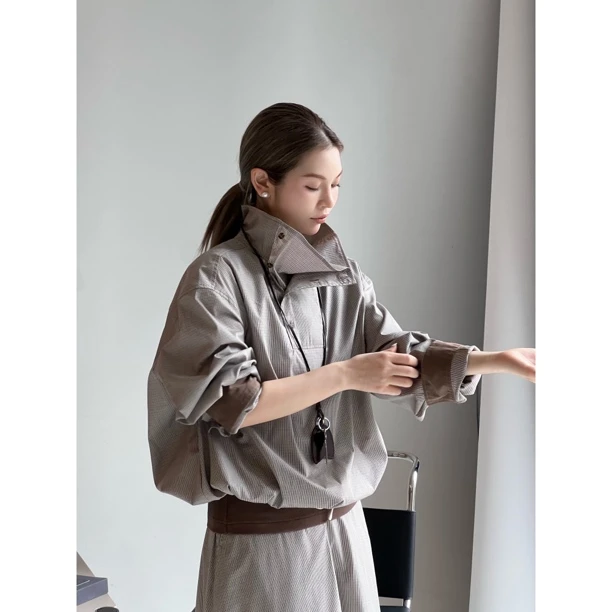 YOEYYOU设计师品牌立领抽绳百搭小众上衣25春夏新品SOLSOL买手店