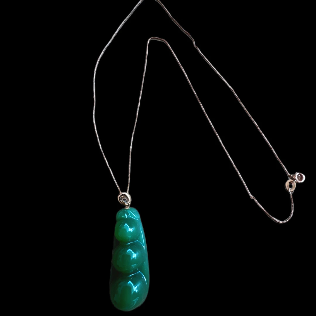 A3942『四海』18K和田玉项链