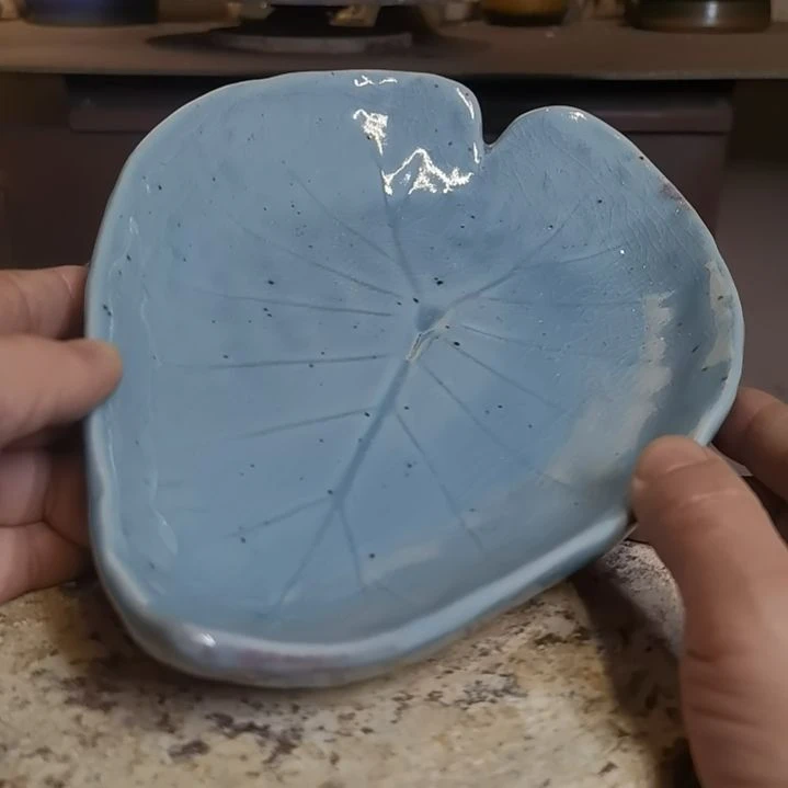 盘手工高温原矿窑变颜色釉