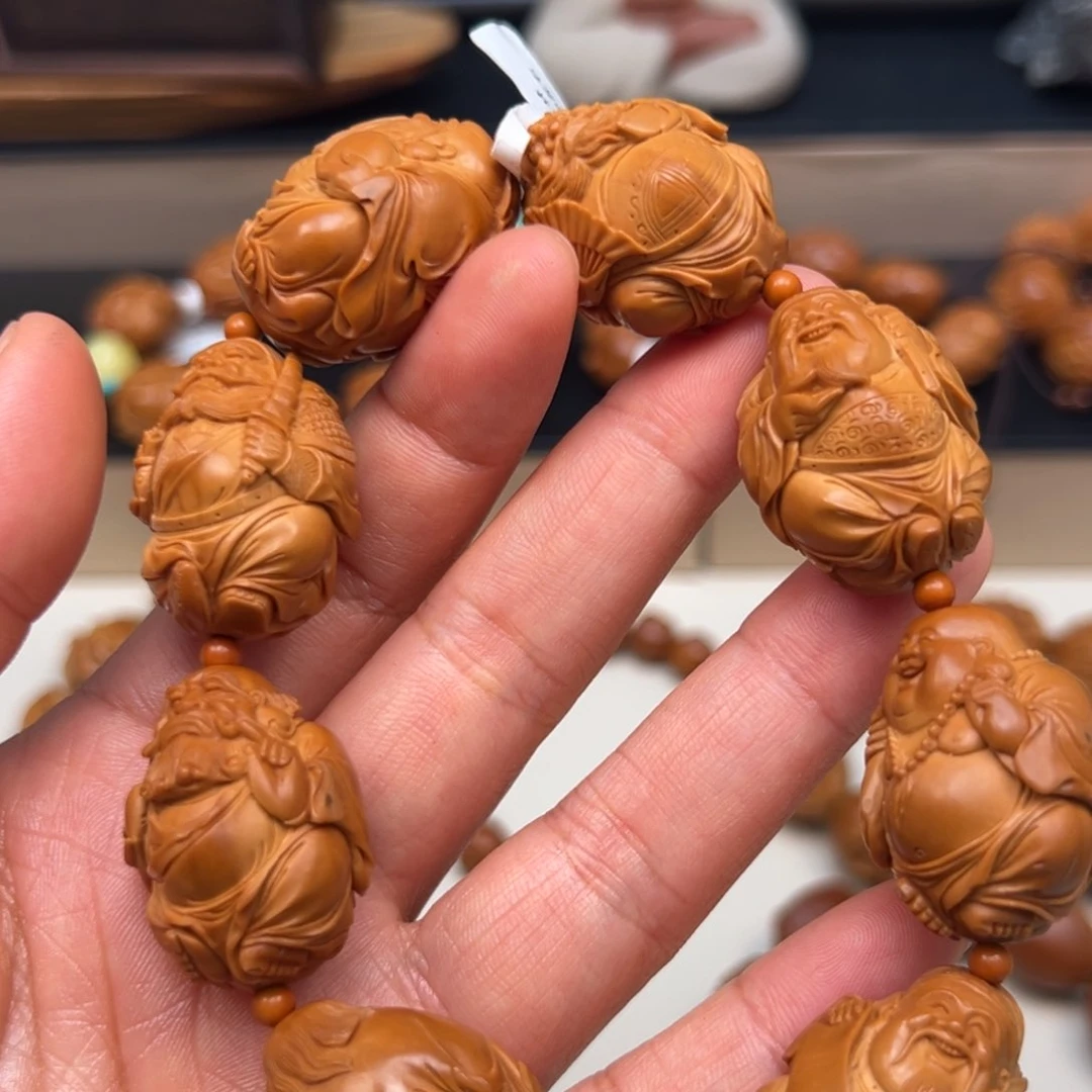 橄榄核吊坠群仙手串