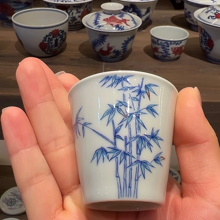 老派斗彩单杯杯杯杯