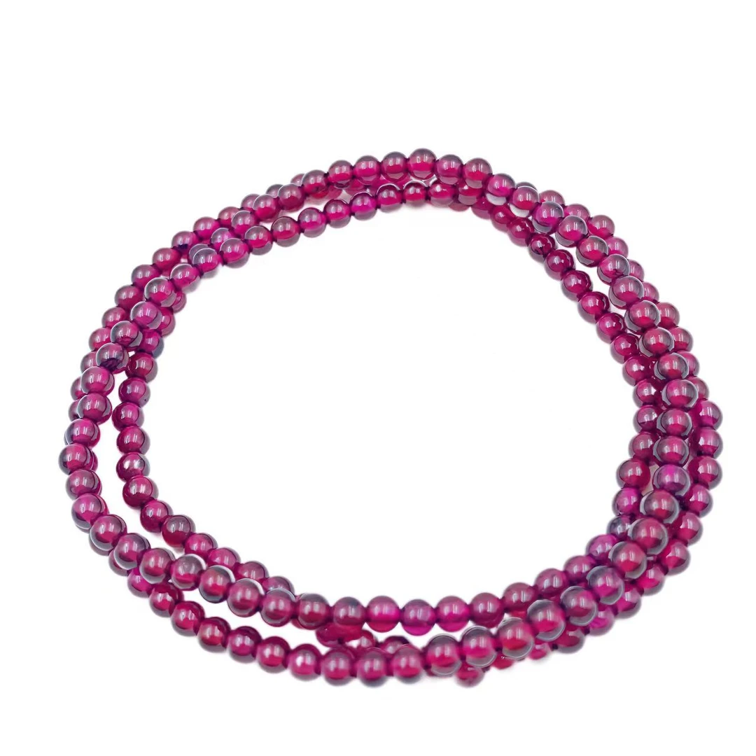 石榴石仙气小米珠珠设计款项链X220