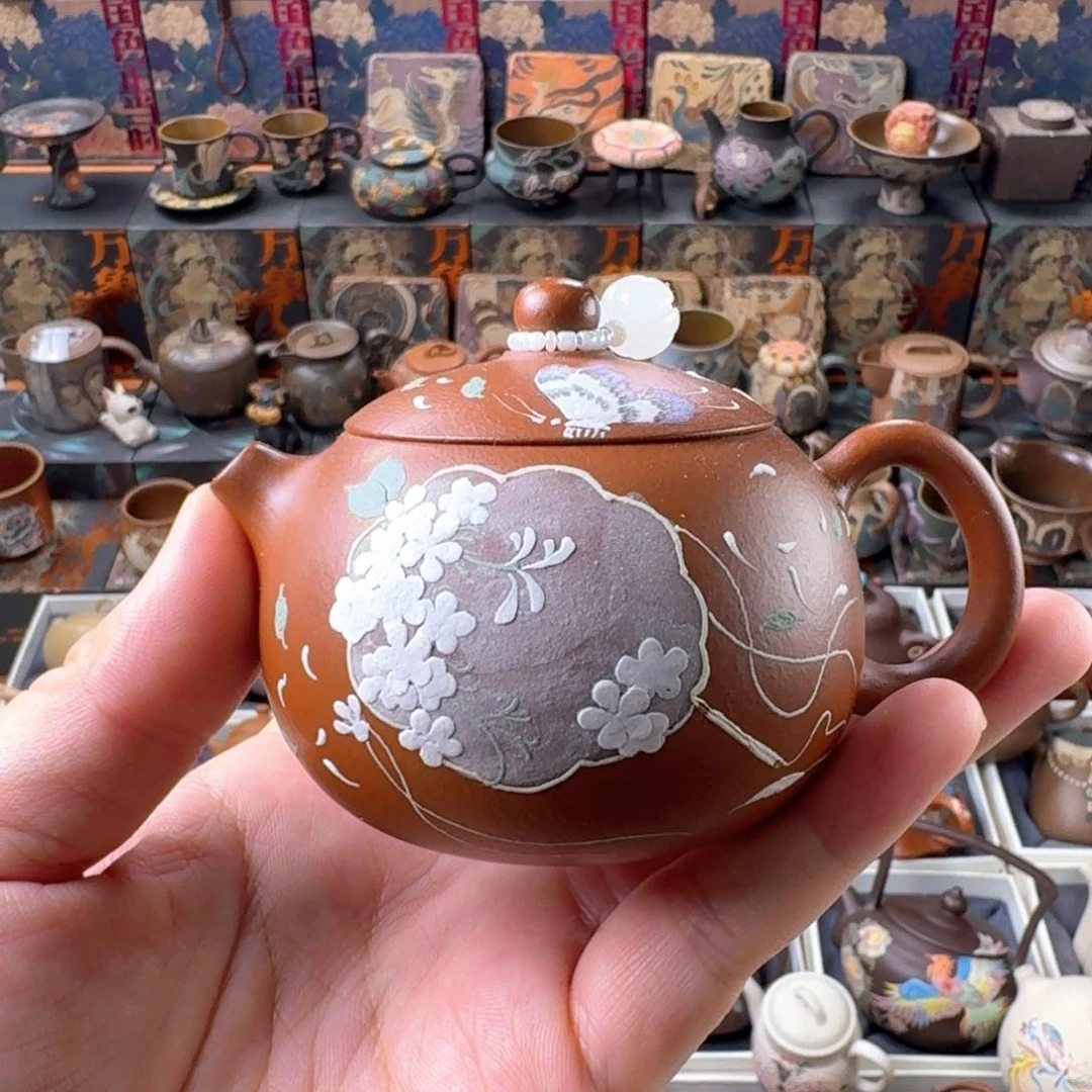 茶壶紫砂130ml原矿精工半手