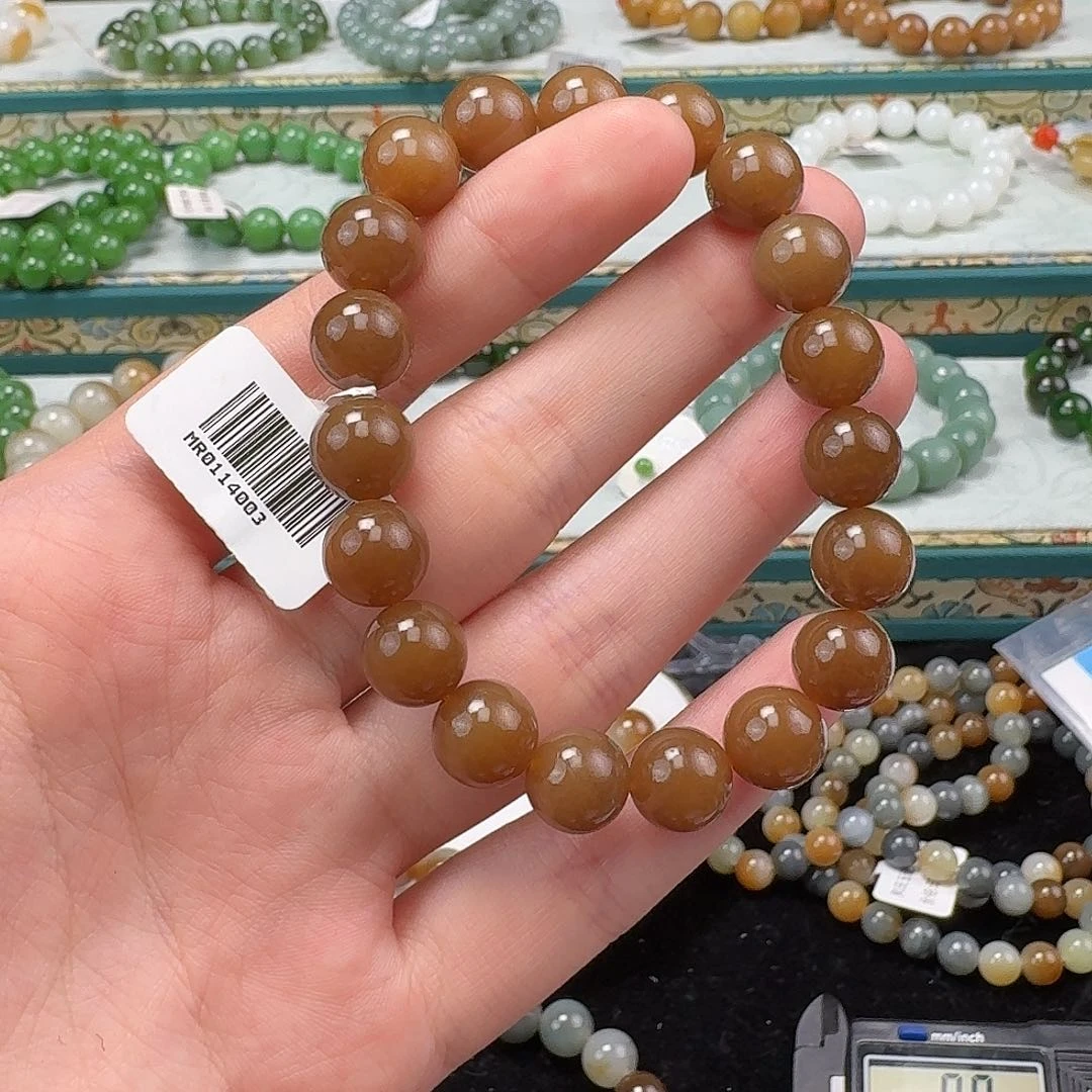 和田玉手串未镶嵌蓝*